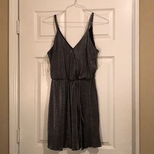 Silver wrap dress
